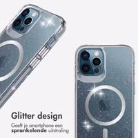 imoshion Clear Glitter Backcover met MagSafe Apple iPhone 12 (Pro) - Zilver