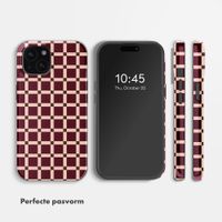 Selencia Vivid Backcover met MagSafe Apple iPhone 15 - Check This Burgundy