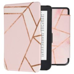 imoshion Design Slim Hard Case Sleepcover Kobo Clara 2E / Tolino Shine 4 - Pink Graphic