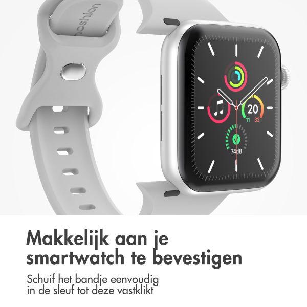 imoshion Siliconen⁺ bandje Apple Watch Series 1 t/m 11 / SE / Ultra (44/45/46/49 mm) - Maat M/L - Fog