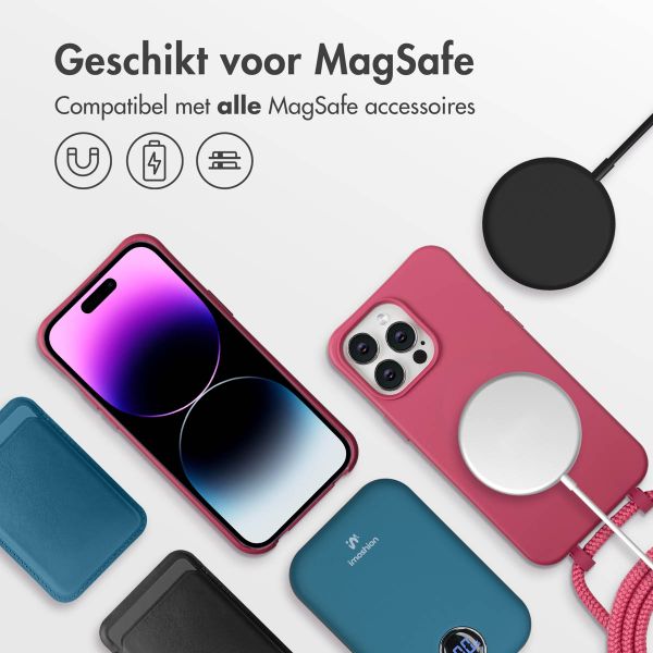 imoshion Color Backcover met afneembaar koord MagSafe Apple iPhone 14 Pro Max - Raspberry