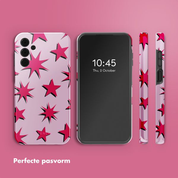 Selencia Vivid Tough Backcover Samsung Galaxy A15 (5G/4G) - Stars Rubine Red Light Pink