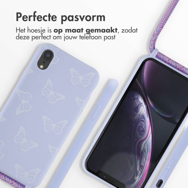 imoshion Siliconen design hoesje met koord iPhone Xr - Butterfly