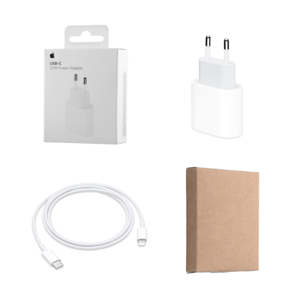 Apple Originele USB-C Power Adapter 20 watt + Originele USB-C naar Lightning kabel - 1 meter - Wit