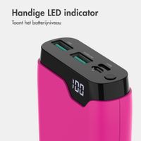 imoshion Powerbank 20.000 mAh - 22,5W Snellader - USB-C / USB-A - Hot Pink