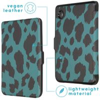 imoshion Design Slim Hard Case Sleepcover Kobo Clara 2E / Tolino Shine 4 - Green Leopard