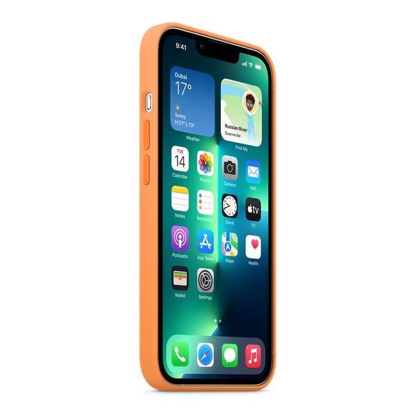 Apple Silicone Backcover MagSafe Apple iPhone 13 Pro - Oranje