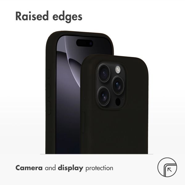 Accezz Liquid Silicone Back Cover with MagSafe Apple iPhone 16 Pro - Black