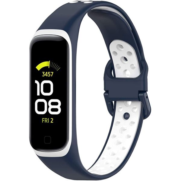 imoshion Siliconen sport bandje Samsung Galaxy Fit 2 - Blauw / Wit