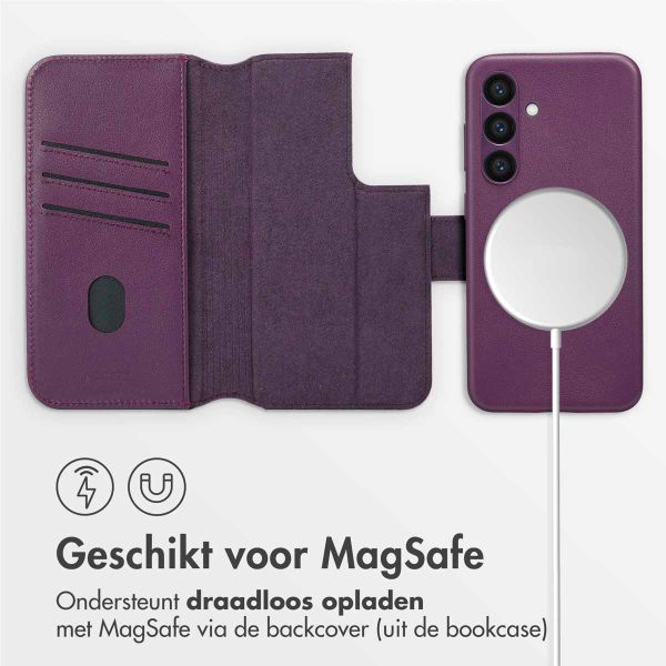 Accezz Leather Bookcase 2-in-1 met MagSafe Samsung Galaxy S24 - Heath Purple