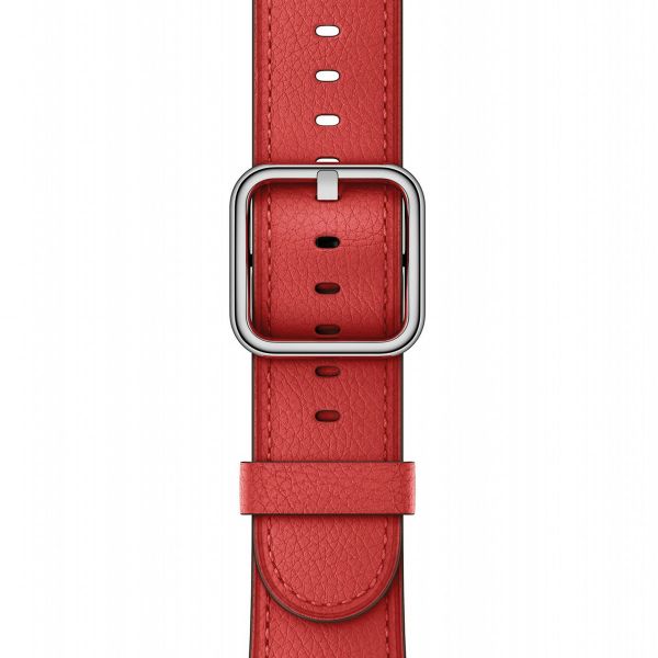 Apple Leather Band Classic Buckle Apple Watch Series 1-9 / SE - 38/40/41 mm / Series 10 - 42 mm - Rood