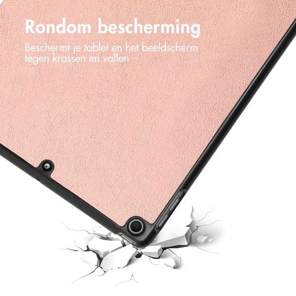 imoshion Trifold Bookcase Apple iPad 9 (2021) 10.2 inch / iPad 8 (2020) 10.2 inch / iPad 7 (2019) 10.2 inch - Rosé Goud