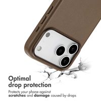 Accezz Leather Back Cover with MagSafe Apple iPhone 17 Pro Max - Coffee Brown