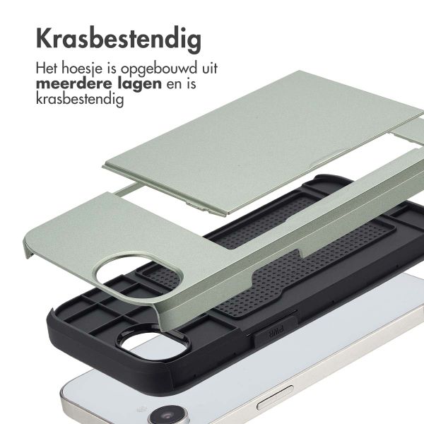 imoshion Backcover met pasjeshouder iPhone 16e - Groen