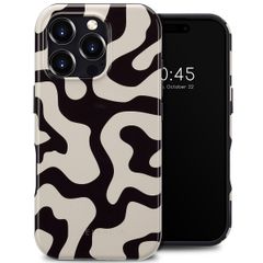 Selencia Vivid Tough Backcover met MagSafe iPhone 16 Pro - Art Wave Black