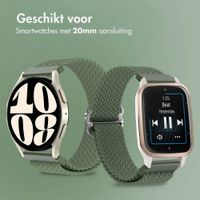 imoshion Nylon geweven bandje Samsung Galaxy Watch 7 40/44 mm - Donkergroen