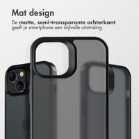 Accezz Rugged Frosted Backcover iPhone 15 Plus - Zwart