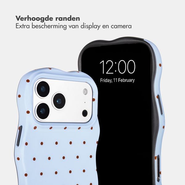 Selencia Vivid Wavy Backcover met MagSafe Apple iPhone 18 Pro Max / 17 Pro Max - Happy Dots Digital Sky