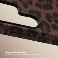 Selencia Sabi Backcover Panterprint met MagSafe Samsung Galaxy S25 Ultra - Mocha Brown
