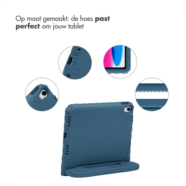 imoshion Kidsproof Backcover met handvat Apple iPad 11 (2025) 11 inch A16 / iPad 10 (2022) 10.9 inch - Donkerblauw