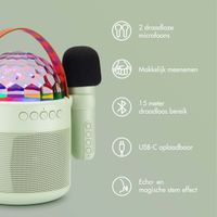 imoshion Sing & Shine Karaoke set - Speaker en 2 microfoons - Mintgreen