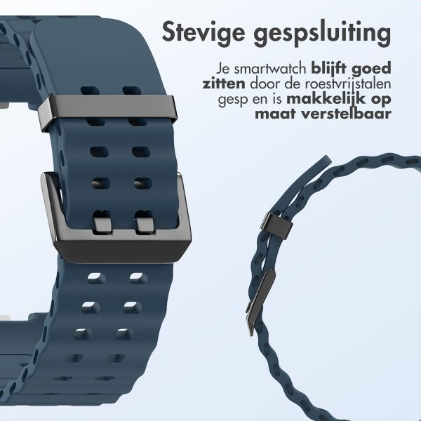 imoshion Ocean Siliconenband Samsung Galaxy Watch 8 (40/44mm) / Classic (46mm) - Donkerblauw