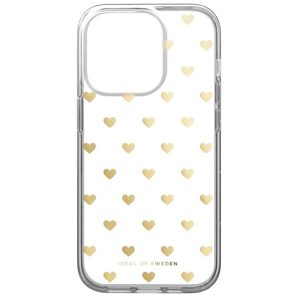 iDeal of Sweden Clear Case iPhone 14 Pro - Golden Hearts