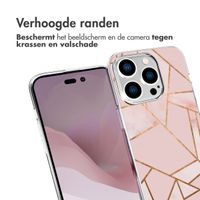 imoshion Design hoesje iPhone 14 Pro - Grafisch Koper / Roze