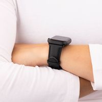 imoshion Classic lederen bandje Apple Watch Series 1 t/m 9 / SE (38/40/41 mm) | Series 10 / 11 (42 mm) - Zwart