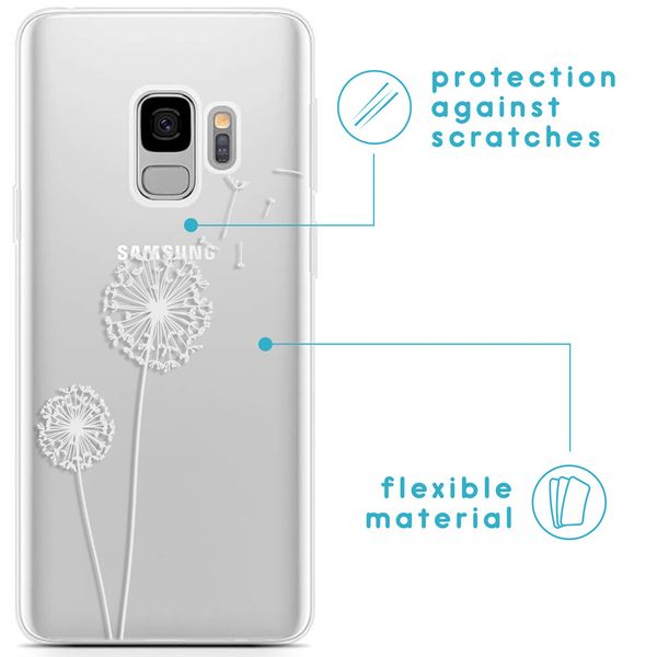 imoshion Design hoesje Samsung Galaxy S9 - Paardenbloem - Wit