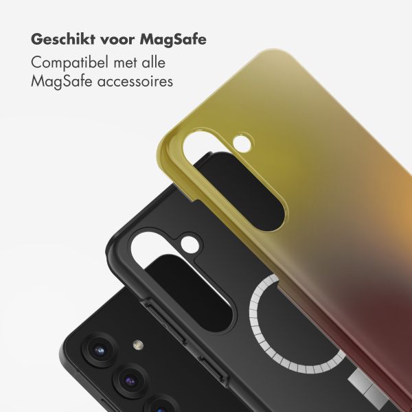 Selencia Vivid Backcover met MagSafe Samsung Galaxy S25 - Gradient Olive Dust