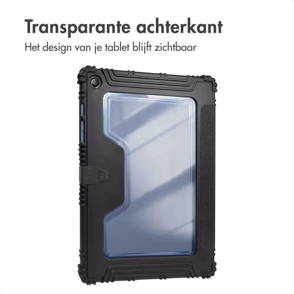 Accezz Rugged Trifold Bookcase Samsung Galaxy Tab A9 Plus - Zwart