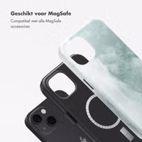 Selencia Vivid Backcover met MagSafe Apple iPhone 13 - Marble Grayed Jade