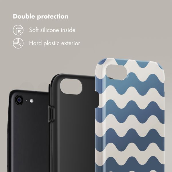 Selencia Vivid Back Cover Apple iPhone SE (2022 / 2020) / 8 / 7 / 6(s) - Wave Vibes Classic Blue