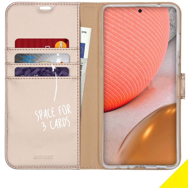 Accezz Wallet Softcase Bookcase Samsung Galaxy A72 - Goud