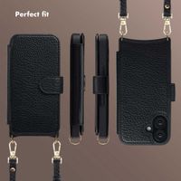 Selencia Riva Bookcase with MagSafe and phone strap Apple iPhone 16 - Black
