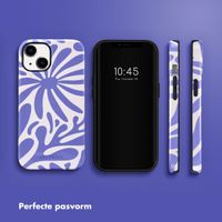 Selencia Vivid Backcover Apple iPhone 14 - Modern Bloom Sapphire Blue