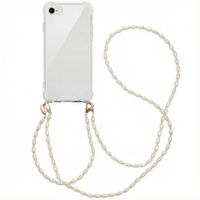 imoshion Backcover met koord + armband - Parels Apple iPhone SE (2022 / 2020) / 8 / 7 - Transparant