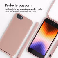 imoshion Siliconen hoesje met koord Apple iPhone SE (2022 / 2020) / 8 / 7 - Sand Pink
