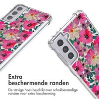 imoshion Design hoesje met koord Samsung Galaxy S21 Plus - Flower Water