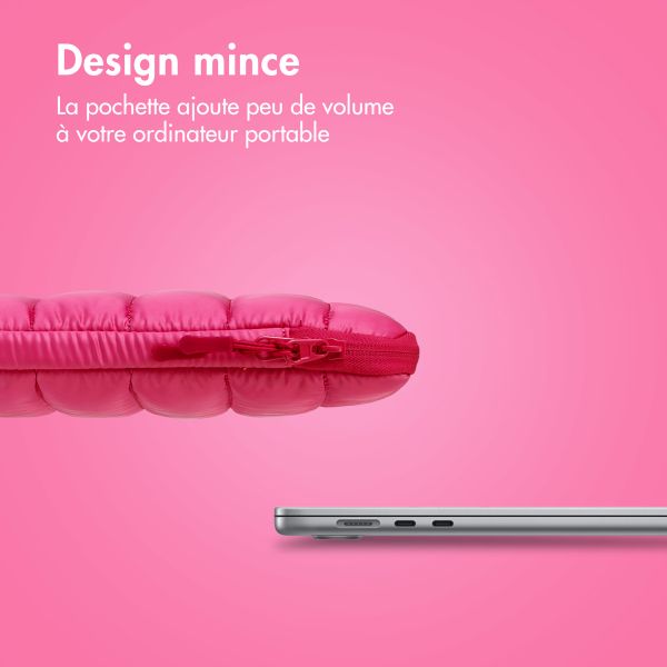 imoshion Puffer Laptop hoes 13-14 inch - Laptopsleeve - Hot Pink