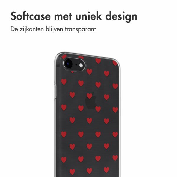 imoshion Design hoesje iPhone SE (2022 / 2020) / 8 / 7 - Red Hearts