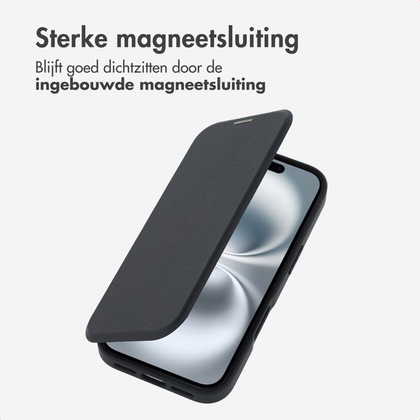 imoshion Transparante Bookcase met MagSafe Apple iPhone 16 - Zwart
