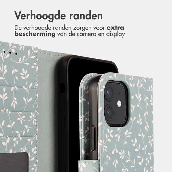 imoshion Design Bookcase Apple iPhone 12 (Pro) - Smoke Green Flowers