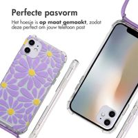 imoshion Design hoesje met koord Apple iPhone 11 - Tropical Violet Flowers Connect