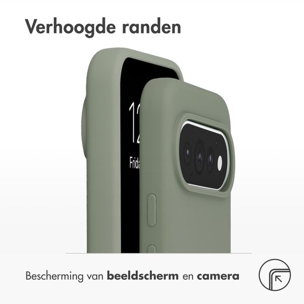 Accezz Liquid Silicone Backcover met MagSafe Google Pixel 11 / 11 Pro / 10 / 10 Pro - Cooper Green