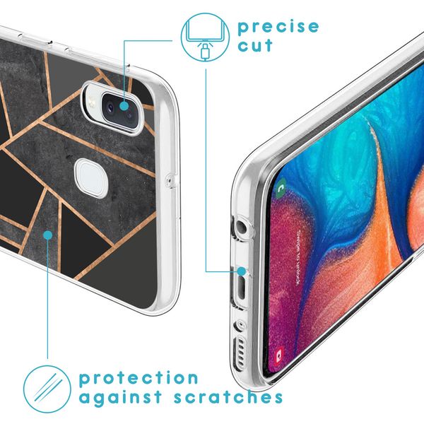 imoshion Design hoesje Samsung Galaxy A20e - Grafisch Koper / Zwart