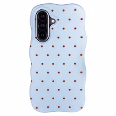 Selencia Vivid Wavy Backcover met MagSafe Samsung Galaxy A57 (5G) - Happy Dots Digital Sky