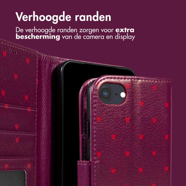 imoshion Design Bookcase Apple iPhone SE (2022 / 2020) / 8 / 7 / 6(s) - Crush Check Coral Dust