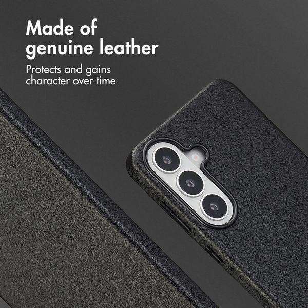 Accezz Leather Back Cover with MagSafe Samsung Galaxy S26 Plus - Onyx Black
